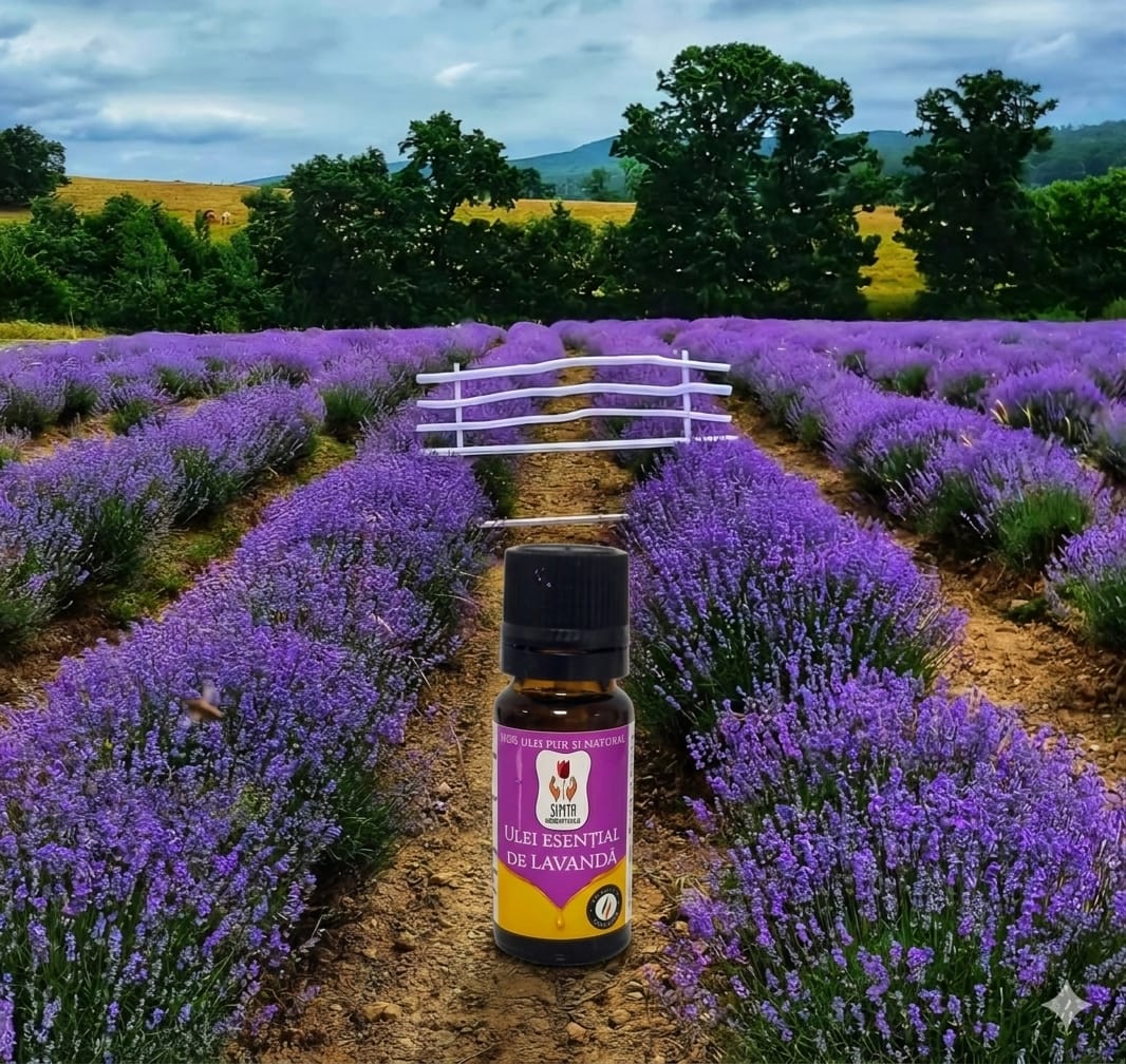 Ulei Esențial de Lavandă 10ml. Lasă natura să-ți mângâie simțurile și să-ți umple casa cu armonie. Pentru suflet. Pentru liniște. Pentru tine.