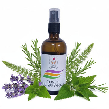 Toner Revigorant pentru Picioare Obosite cu Apă de Lavandă, Rozmarin, Coada-Șoricelului și Vetrice  - 100 ml